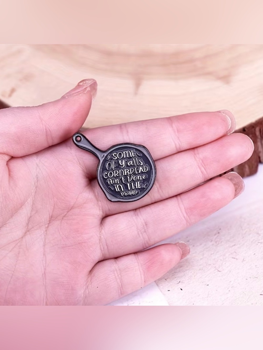 Purple Cast Iron Skillet Pin - Humorous Pin NEW - Picture 6 of 6